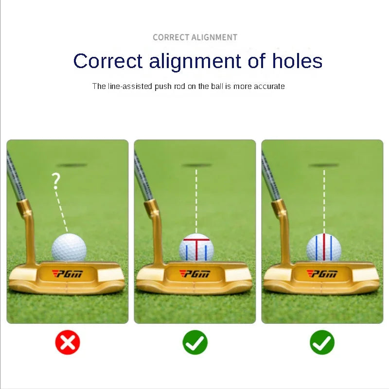 PGM 1pc Golf Ball Line Liner Drawing Marking Alignment Putting Tool and 2 Pieces Golf Ball Marker Pen, Golf Scribe Accessories